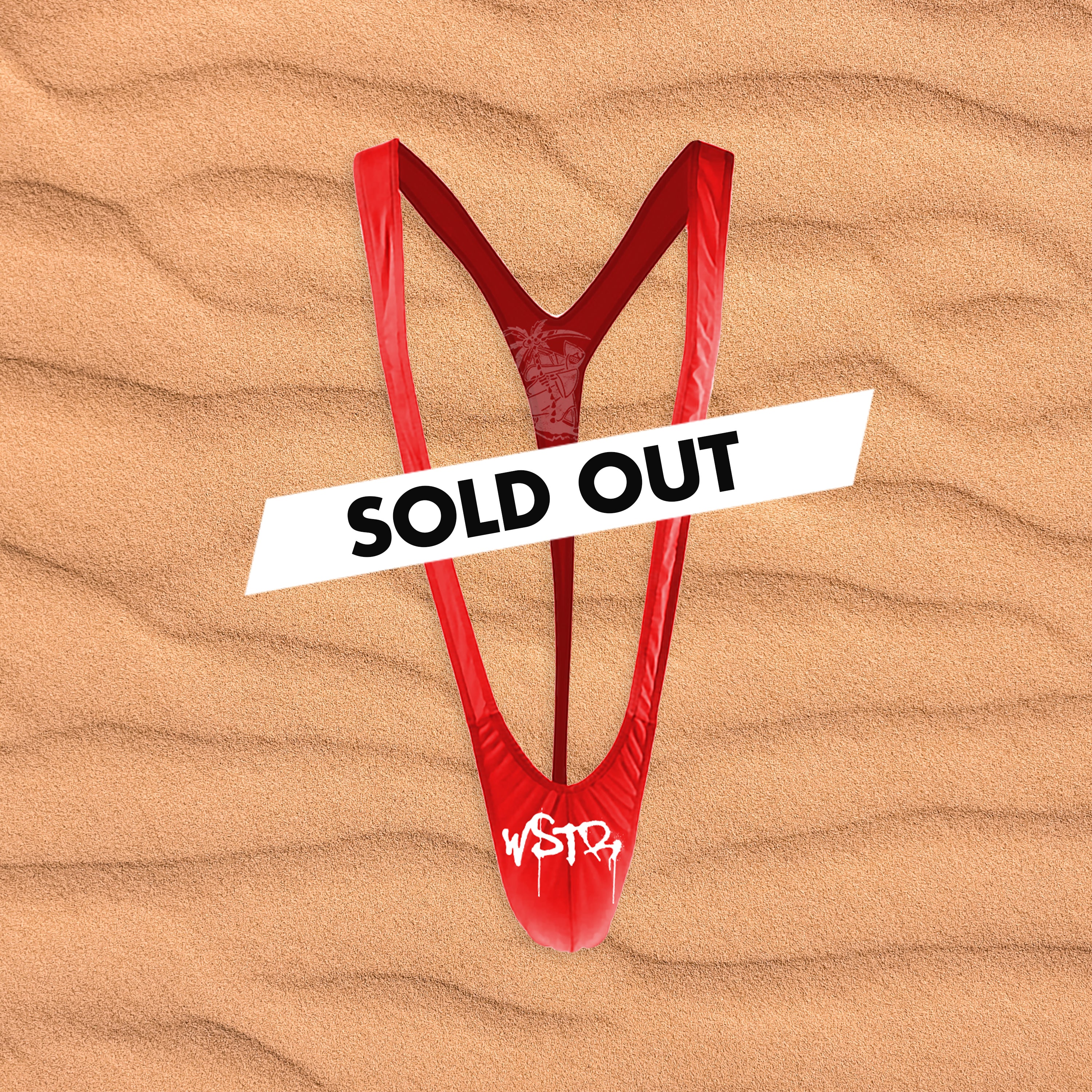 !!SOLD OUT!! WSTR Spray Logo Mankini (Red)